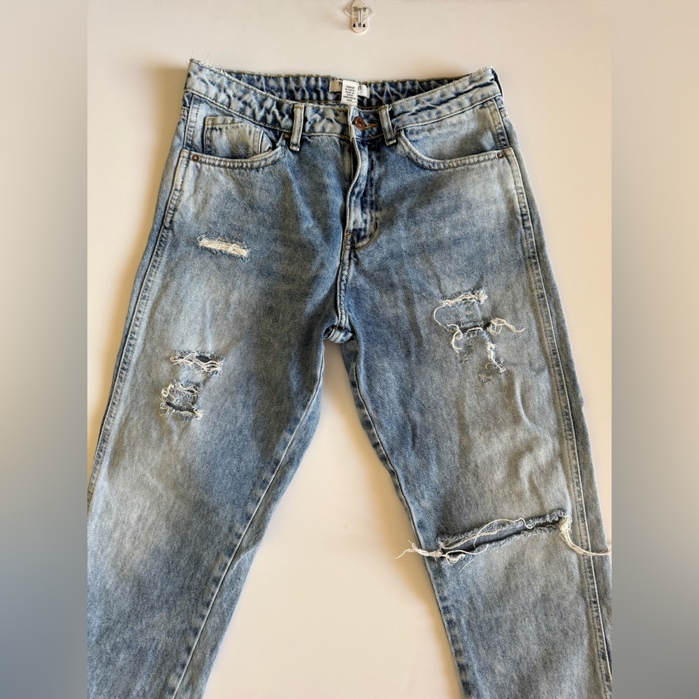 Distressed ankle jean straight leg - Picture 2 of 14
